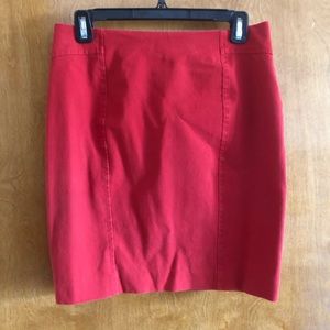 Ann Taylor red form fitting skirt